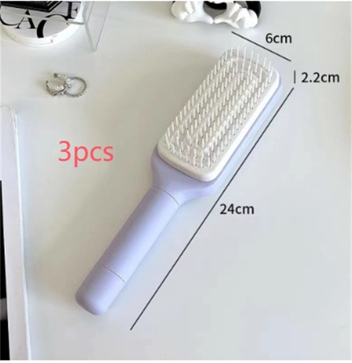 Self-Cleaning Hair Brush | Professional Anti-Static Scalp Massage Comb | Rotating & Liftable Detangling Brush