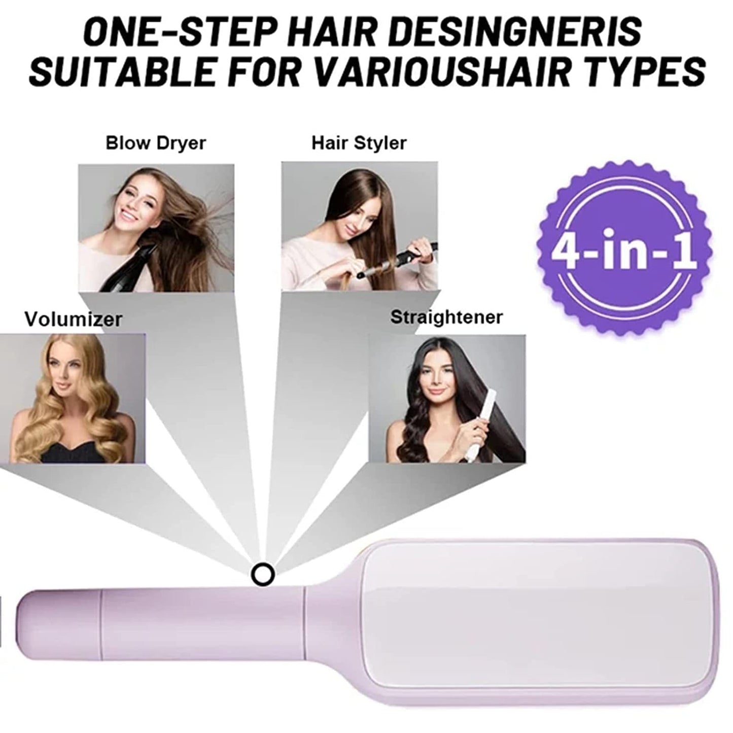 Self-Cleaning Hair Brush | Professional Anti-Static Scalp Massage Comb | Rotating & Liftable Detangling Brush